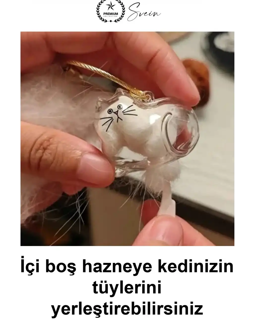 #KediAnahtarlığı Kedi Figürlü Şeffaf Anı Anahtarlığı Tüy Saklama Hazneli Hatıra Aksesuarı Evcil Hayvan Sahibine Anlamlı Hediye Çanta Süsü Akrilik Metal Halkalı Sevimli Tasarım Karışık Model 4-6 cm