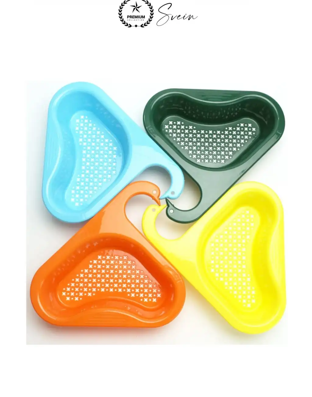 Kuğu Tasarımlı Lavabo Süzgeci Musluğa Asılabilen Evye Drenaj Sepeti Plastik Delikli Mutfak Düzenleyici Meyve Sebze Yıkama Yemek Artığı Süzme Sünger Tutucu Pratik Hızlı Su Tahliyeli Üçgen Form