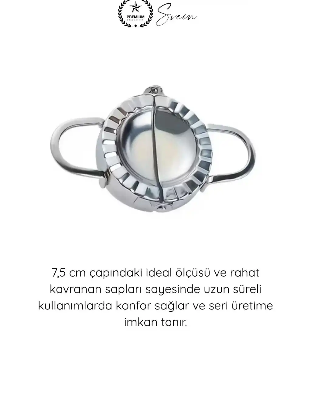 #Kalıp Paslanmaz Çelik Mantı Kurabiye Donut Kesici 7.5 cm Profesyonel Yuvarlak Hamur Kesme Kalıbı Ravioli Gyoza Börek Poğaça Hamur Şekillendirici Mühürleyici Mutfak Aparatı