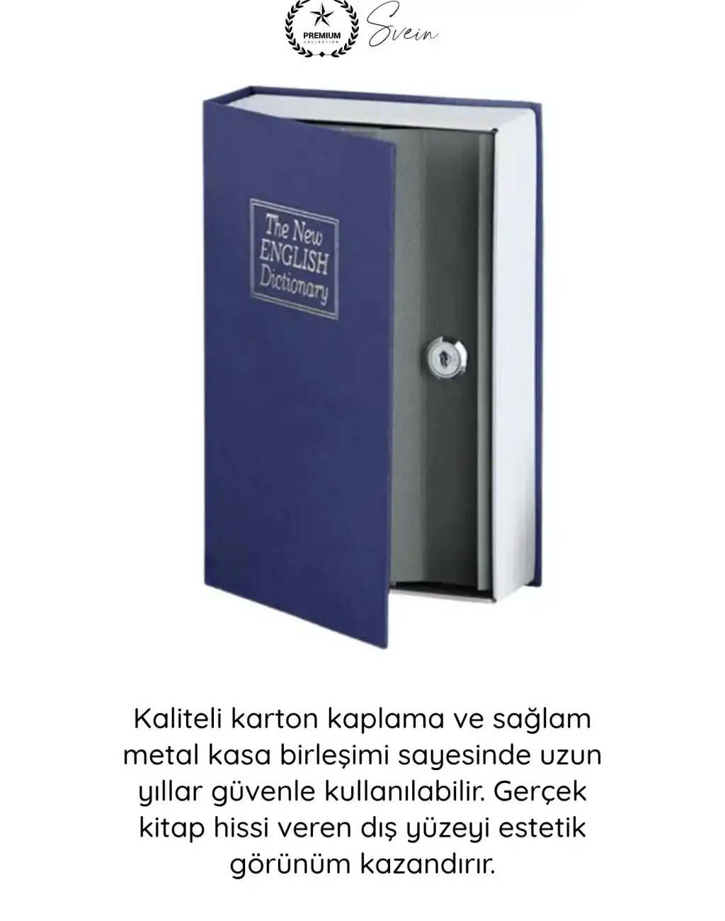 #Kasa Kilitli Gizli Kasa Kitap Görünümlü Sözlük Kumbara Para Takı Evrak Saklama Kutusu Anahtarlı Çelik Bölmeli Güvenlik Kasası Dekoratif Gizleme Çözümü 18 Cm Mücevher Saat Değerli Eşya Gizleme