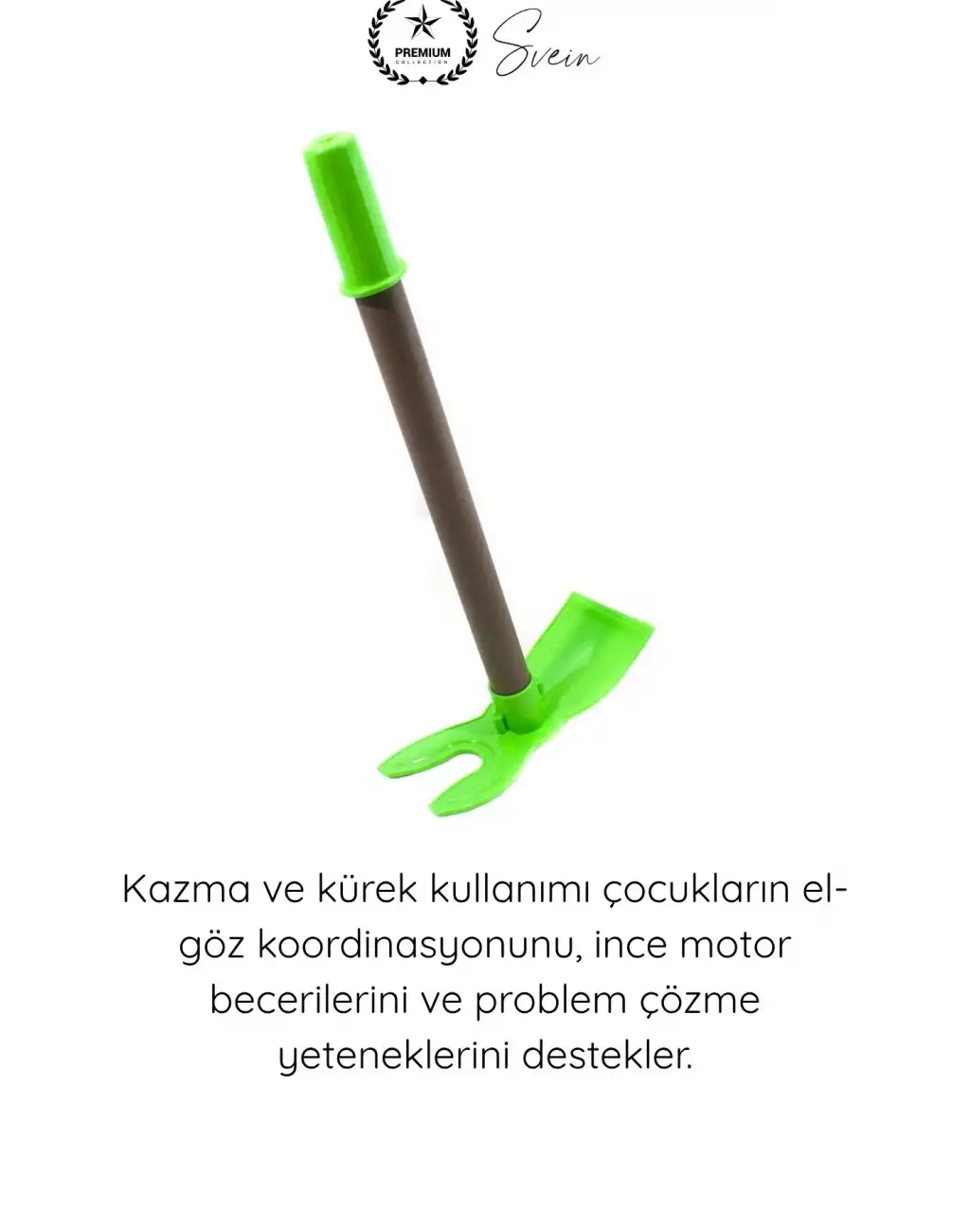 #KazmaKürek İkili Bahçe Seti Çocuk Kazma Kürek Oyuncak Kum Plaj Toprak Bahçe Oyun Seti Dayanıklı Plastik Ergonomik Saplı 50 Cm 2 Başlı Çapa Piknik Dış Mekan Aktivite Eğitici Gelişim Aracı