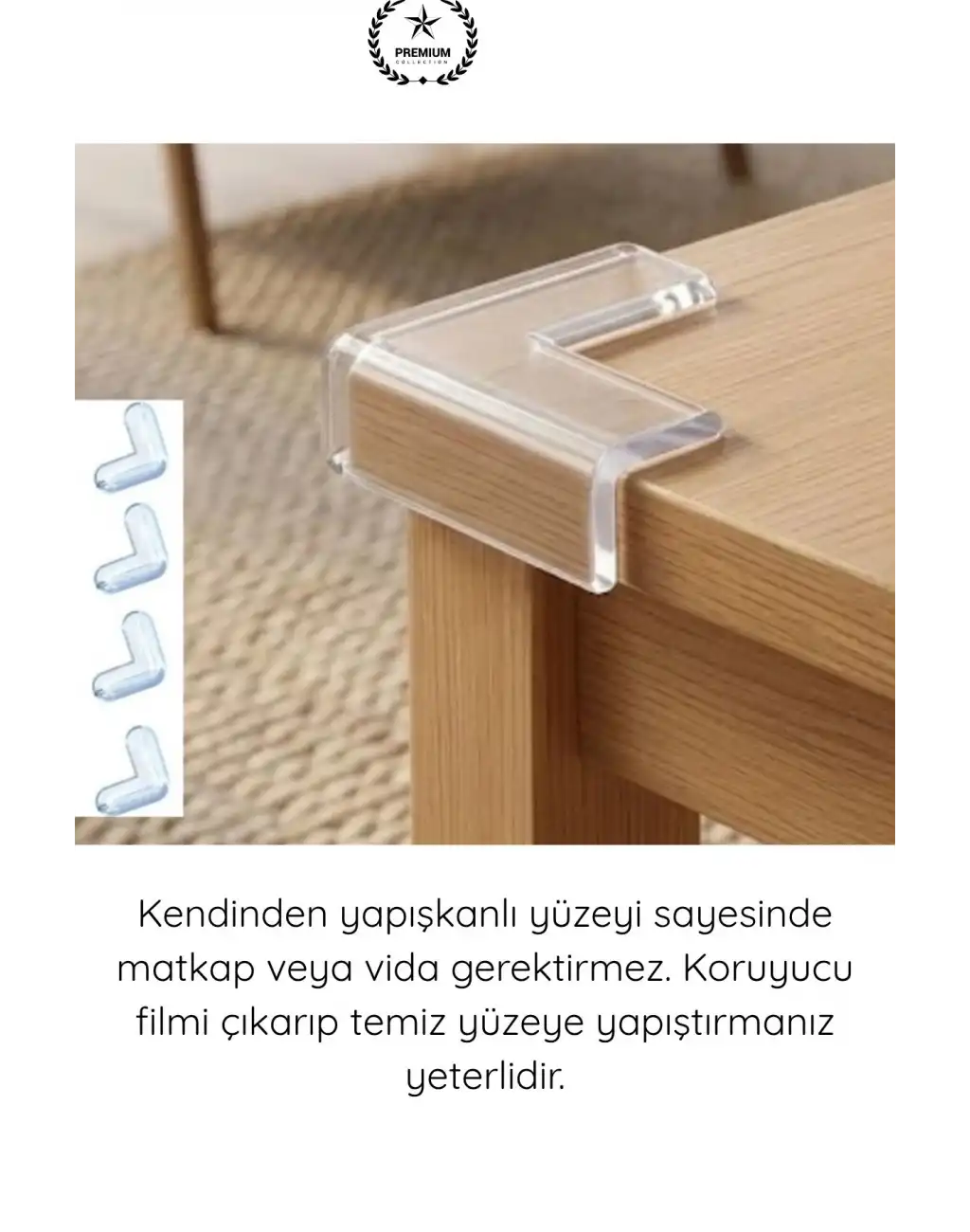 #KöşeKoruma Silikon Şeffaf Masa Kenarı Koruma Aparatı 4 Adet Yapışkanlı Köşe Koruyucu Bebek Çocuk Güvenlik Darbe Önleyici Sehpa Dolap TV Ünitesi Mobilya Köşe Koruması Yumuşak PVC 90 Derece