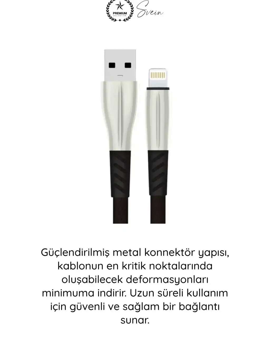 #Lightning S89 Lightning Kablo 1M 2.4A iPhone Uyumlu Metal Uçlu Naylon Örgü Yassı Tasarım Hızlı Şarj Veri Aktarım Dayanıklı Apple Telefon Tablet Powerbank Siyah Premium Şarj Kablosu