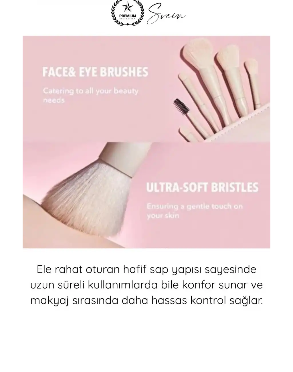 #MakyajFırça Çantalı 8li Bej Renkli Makyaj Fırça Seti Profesyonel Yumuşak Sentetik Kıllı Pudra Fondöten Allık Far Kontür Karıştırma Fırçaları Seyahat Kozmetik Fırça Takımı