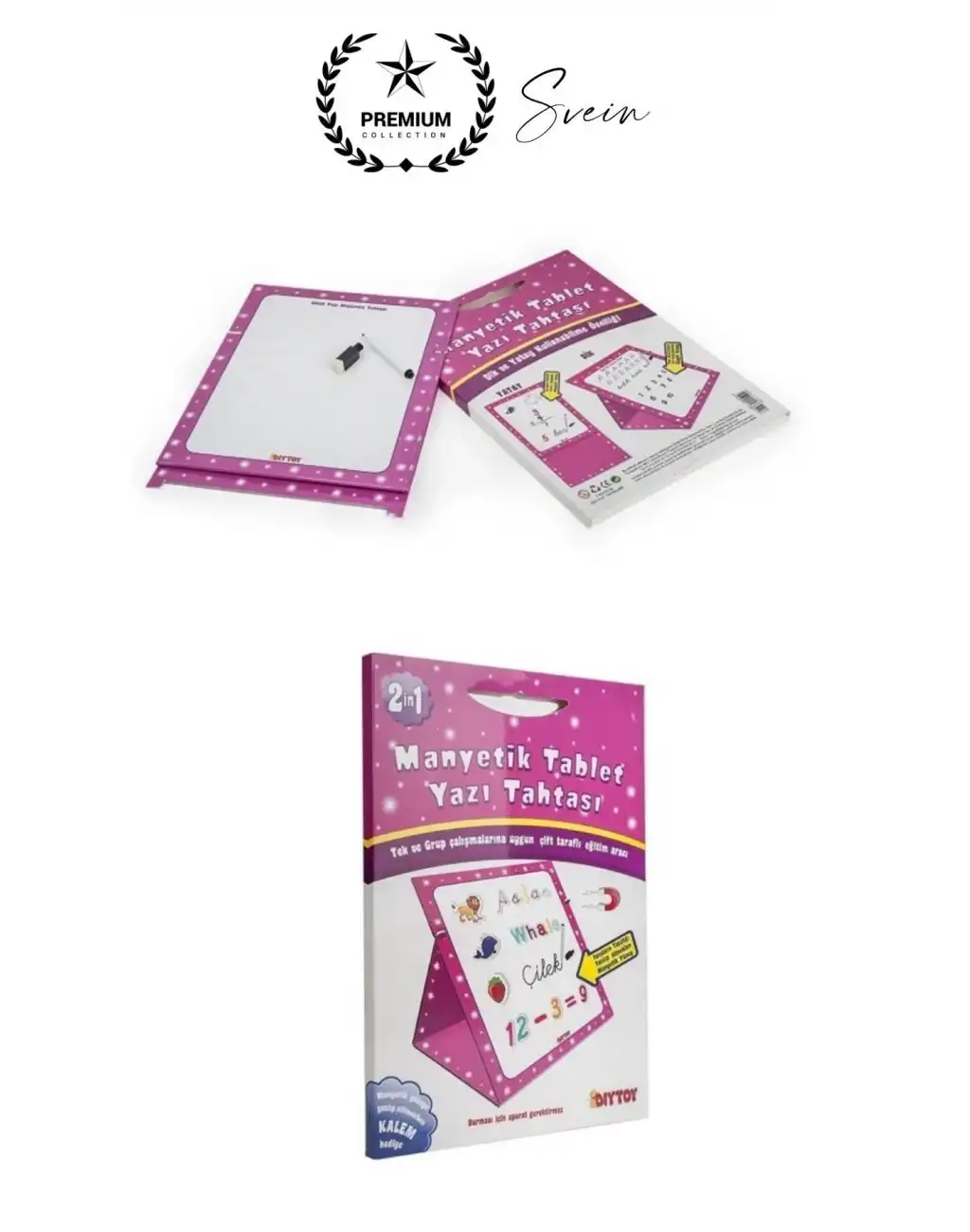 Manyetik Tablet Yazı Tahtası Kalemli Yazılıp Silinebilen Çocuk Resim Kolayca Katlanır Eğitim Aracı