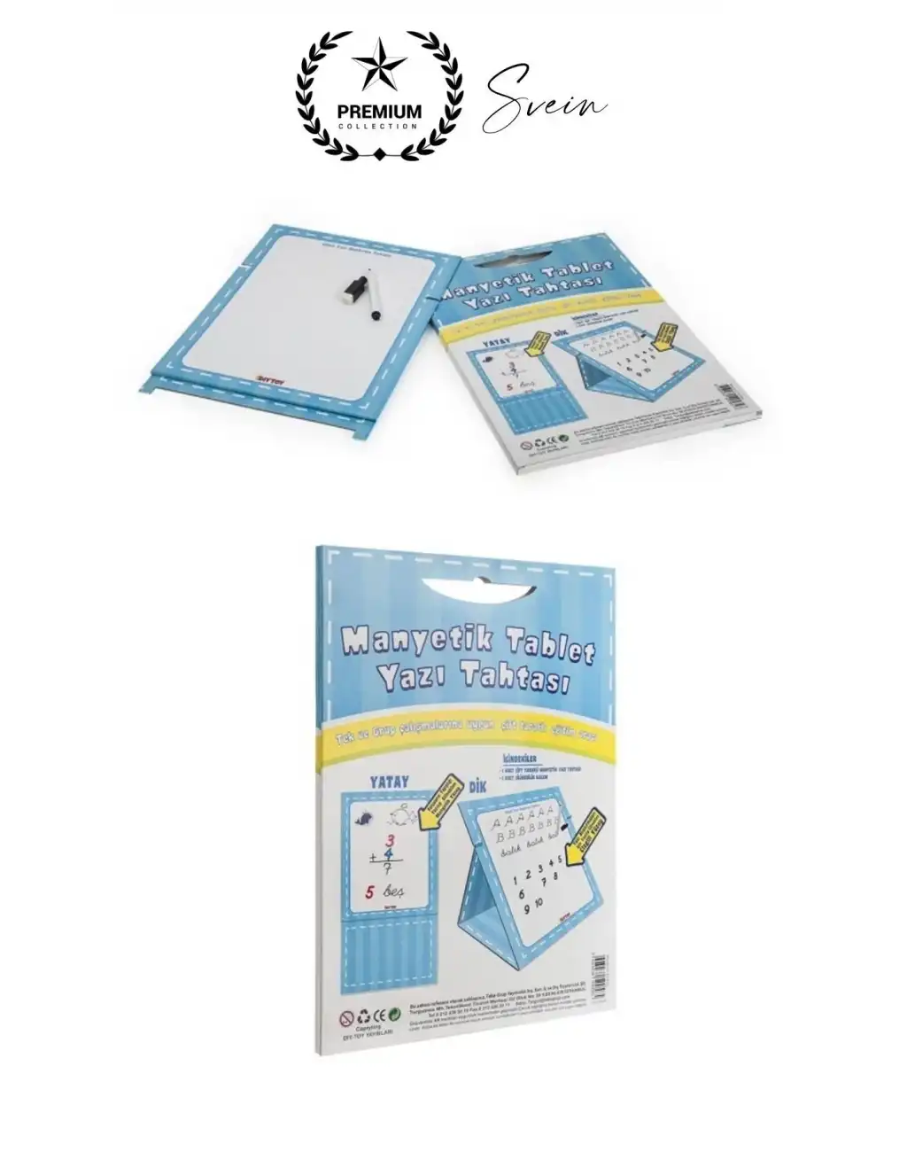 Manyetik Tablet Yazı Tahtası Kalemli Yazılıp Silinebilen Çocuk Resim Kolayca Katlanır Eğitim Aracı