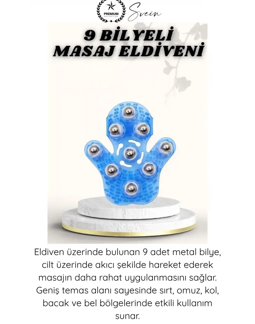 #Masaj 9 Bilyeli Masaj Eldiveni Giyilebilir Plastik Vücut Masaj Aleti Selülit Masajı Kan Dolaşımı Destekleyici Sıkılaştırıcı Ergonomik El Tipi Masaj Aparatı