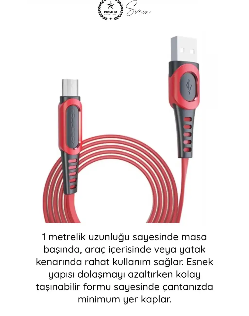 #MicroUSB Süper Hızlı DC01 Micro USB Şarj Kablosu 1M 2.4A Hızlı Veri Aktarım Android Telefon Tablet Powerbank Uyumlu Dayanıklı Bakır İletken Kırmızı Senkronizasyon Enerji Bağlantı Aksesuarı