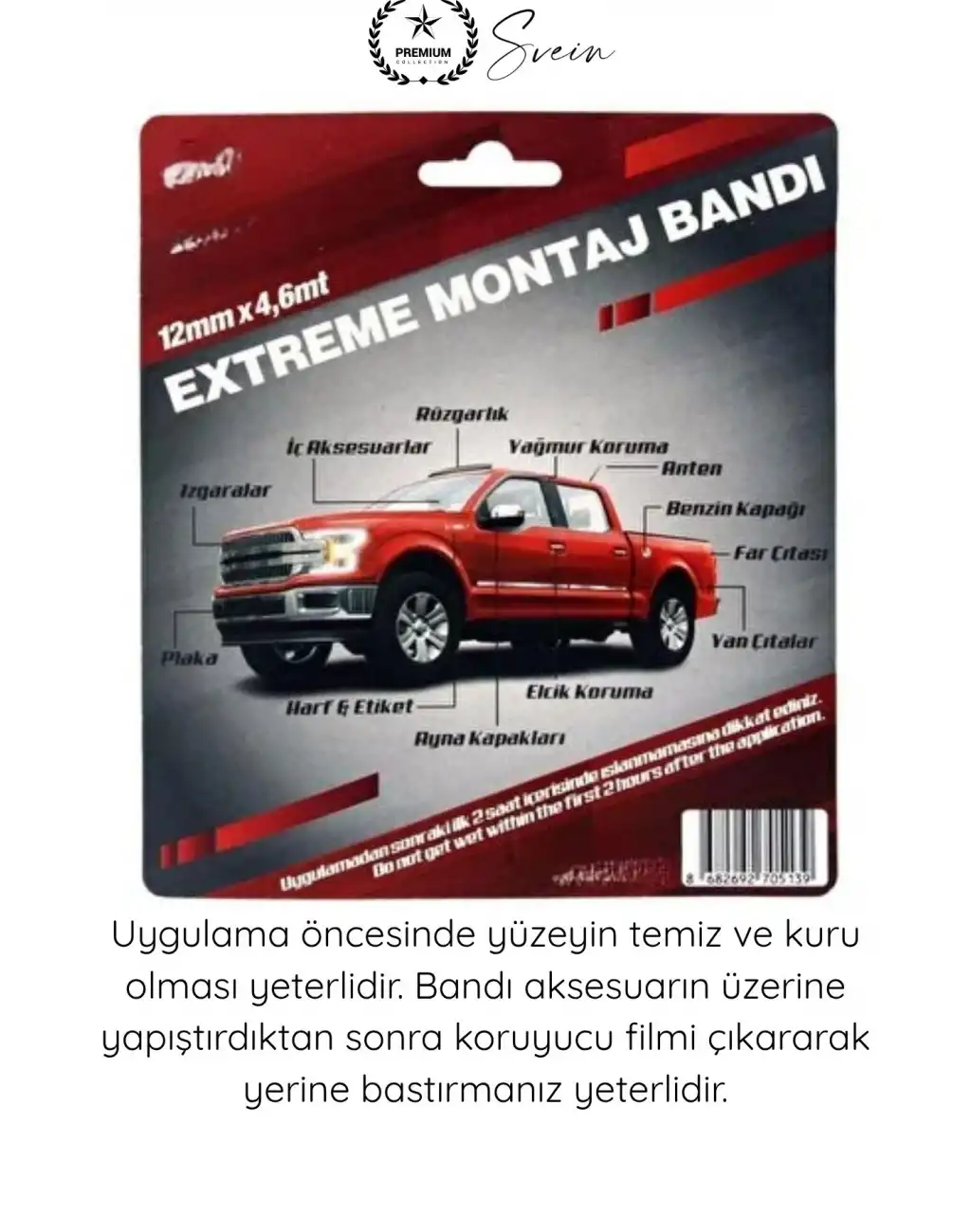 #MontajBandı 3M Araç Aksesuar Spoiler Çıta Montaj Bandı Çok Güçlü Çift Taraflı Oto Yapıştırma Bandı Hava Şartlarına Dayanıklı Su Geçirmez Krom Nikelaj Anten Ayna Kapak Far Izgara Sabitleme 4,6 Metre