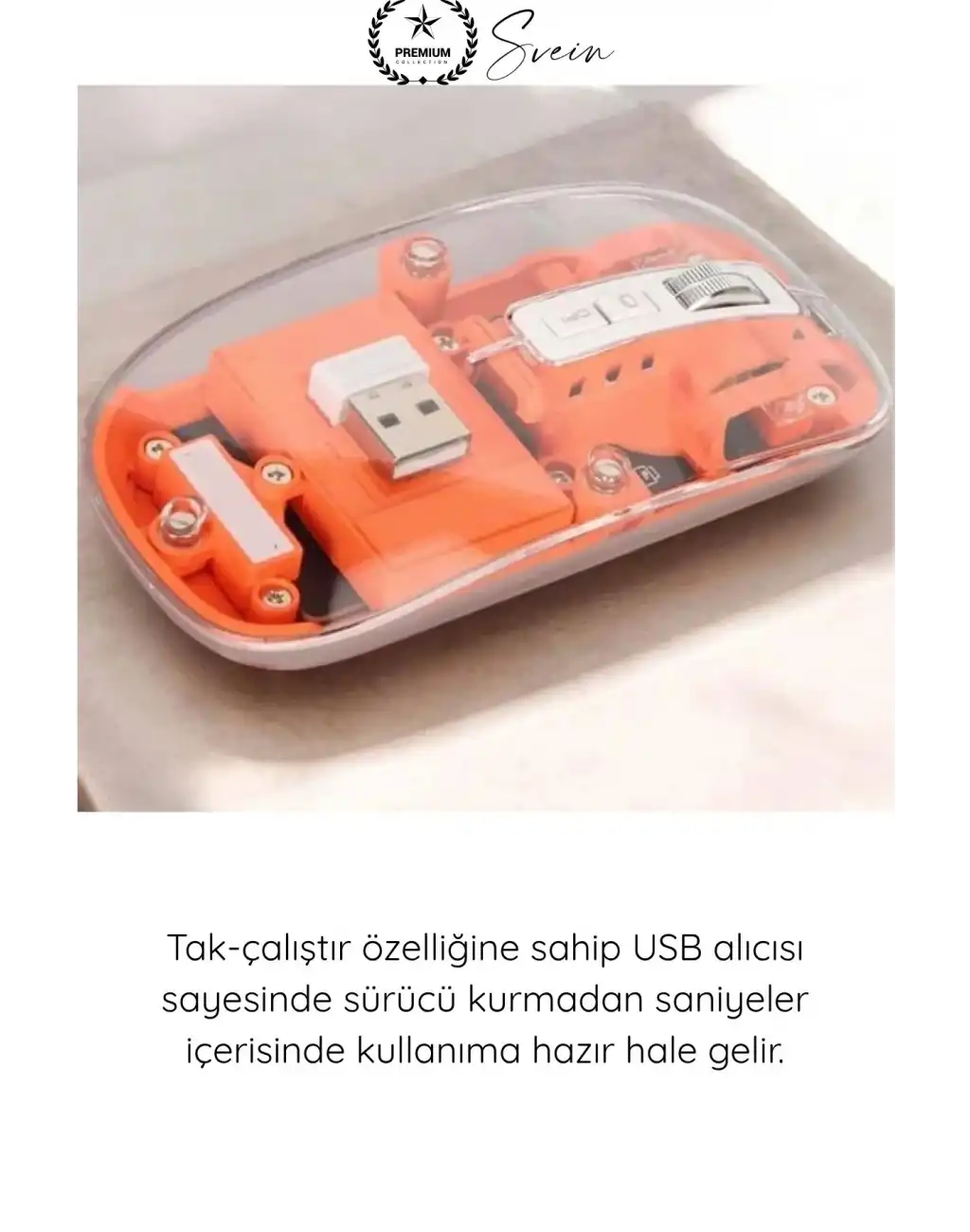 #Mouse Şeffaf Premium Kablosuz Mouse Bluetooth 5.0 2.4GHz Çift Modlu Sessiz Optik Fare USB Alıcılı Şarjlı Ergonomik Dizüstü Bilgisayar Tablet PC Uyumlu Rahat Uzun Ömürlü Dayanıklı