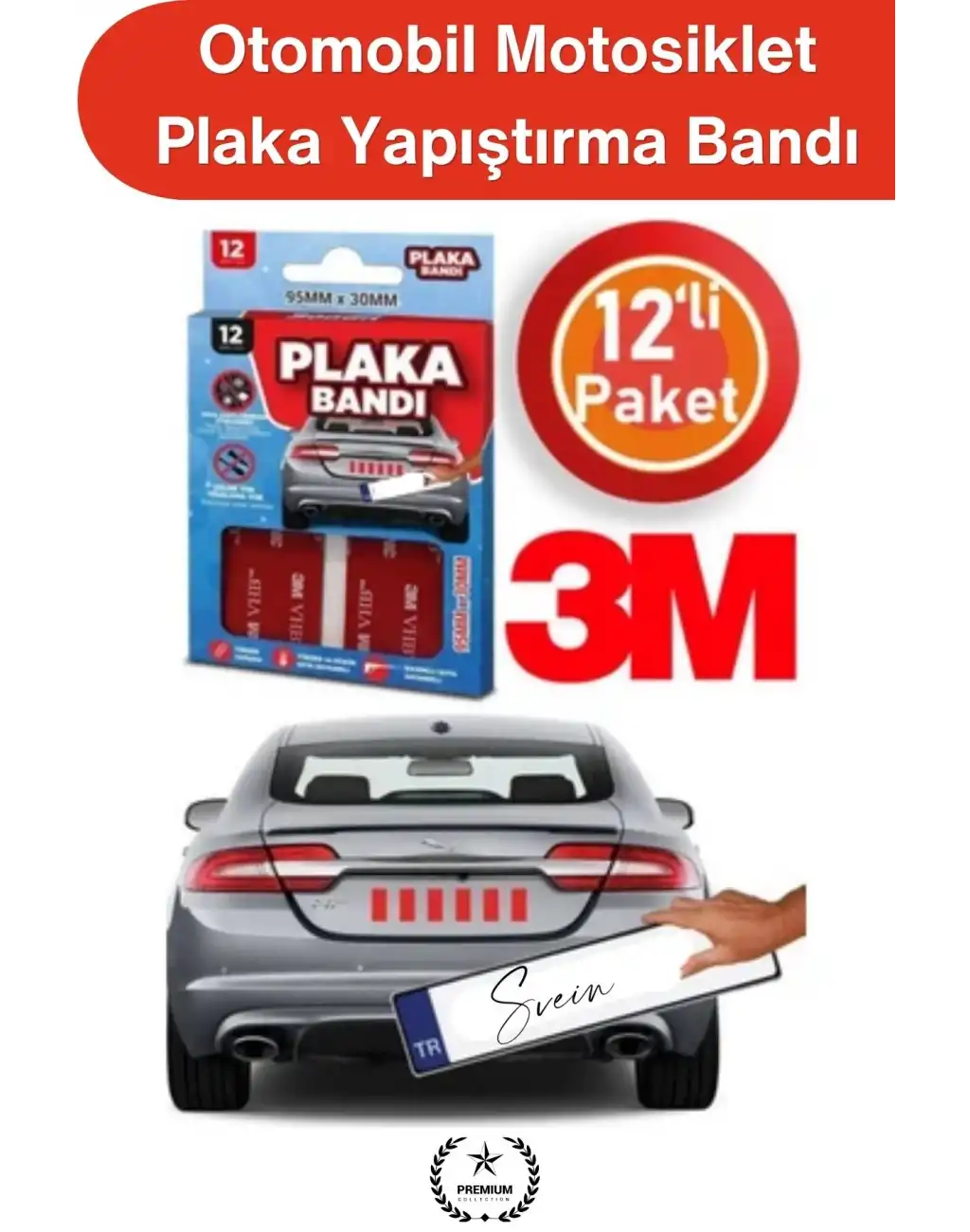 #PlakaBandı Otomobil Motosiklet Plaka Yapıştırma Bandı 3M VHB Çift Taraflı Çok Güçlü Suya Dayanıklı 12 Adet Gri 95x30 mm Araç Plaka Montaj Sabitleme Oto Aksesuar Yapışkan Ped