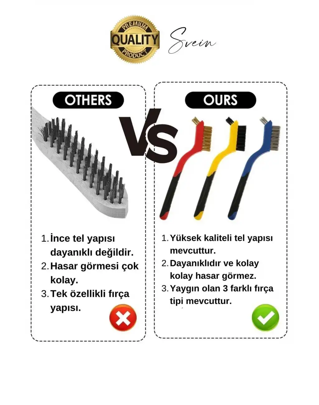 Premium 3lü Mini Tel Fırça Seti Detay Temizlik Pas Kir Sökücü Devre Kartı Fan 3D Printer Mekanik