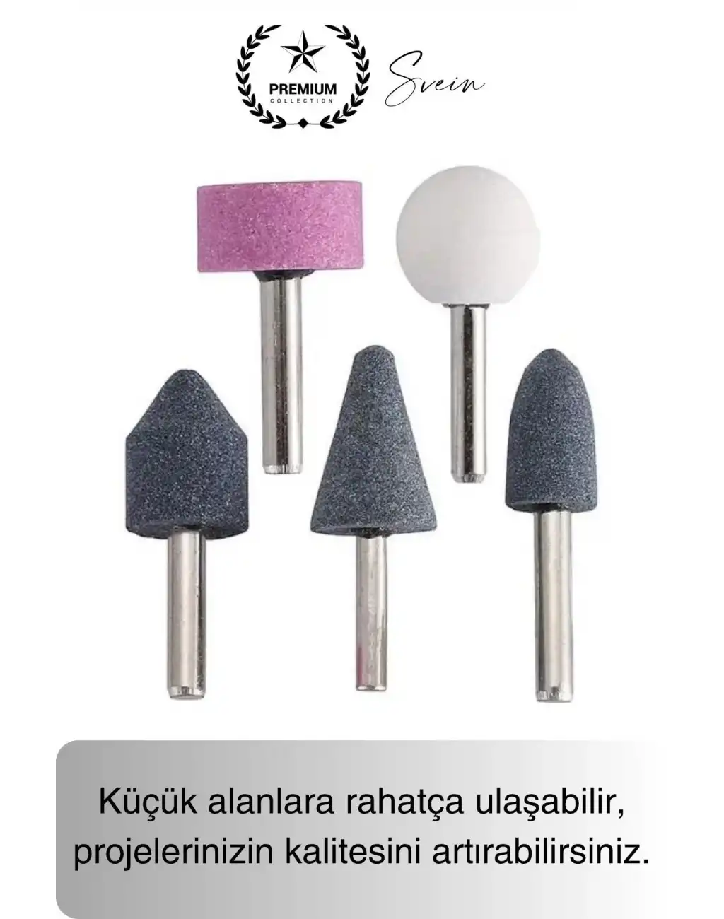 Premium 5 Parça Hobi Gravür Taşlama Ucu Mini Metal Ahşap Oyma Seti Parlatma Zımparalama Fırçalama