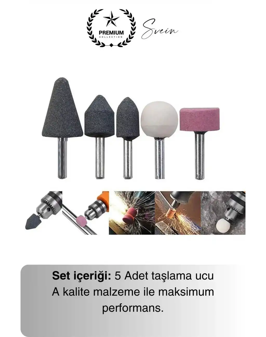 Premium 5 Parça Hobi Gravür Taşlama Ucu Mini Metal Ahşap Oyma Seti Parlatma Zımparalama Fırçalama