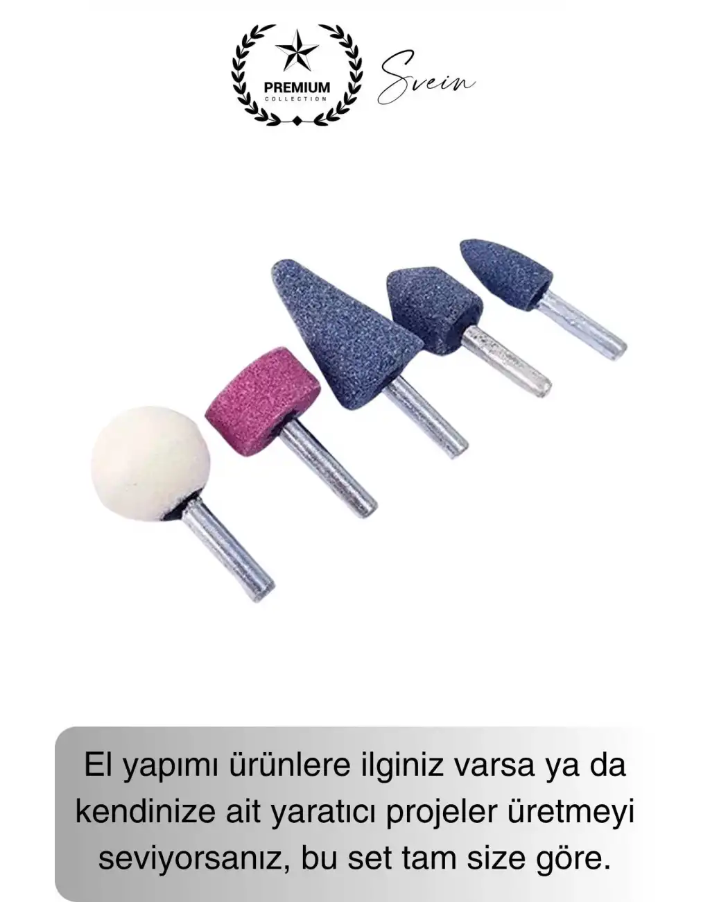 Premium 5 Parça Hobi Gravür Taşlama Ucu Mini Metal Ahşap Oyma Seti Parlatma Zımparalama Fırçalama