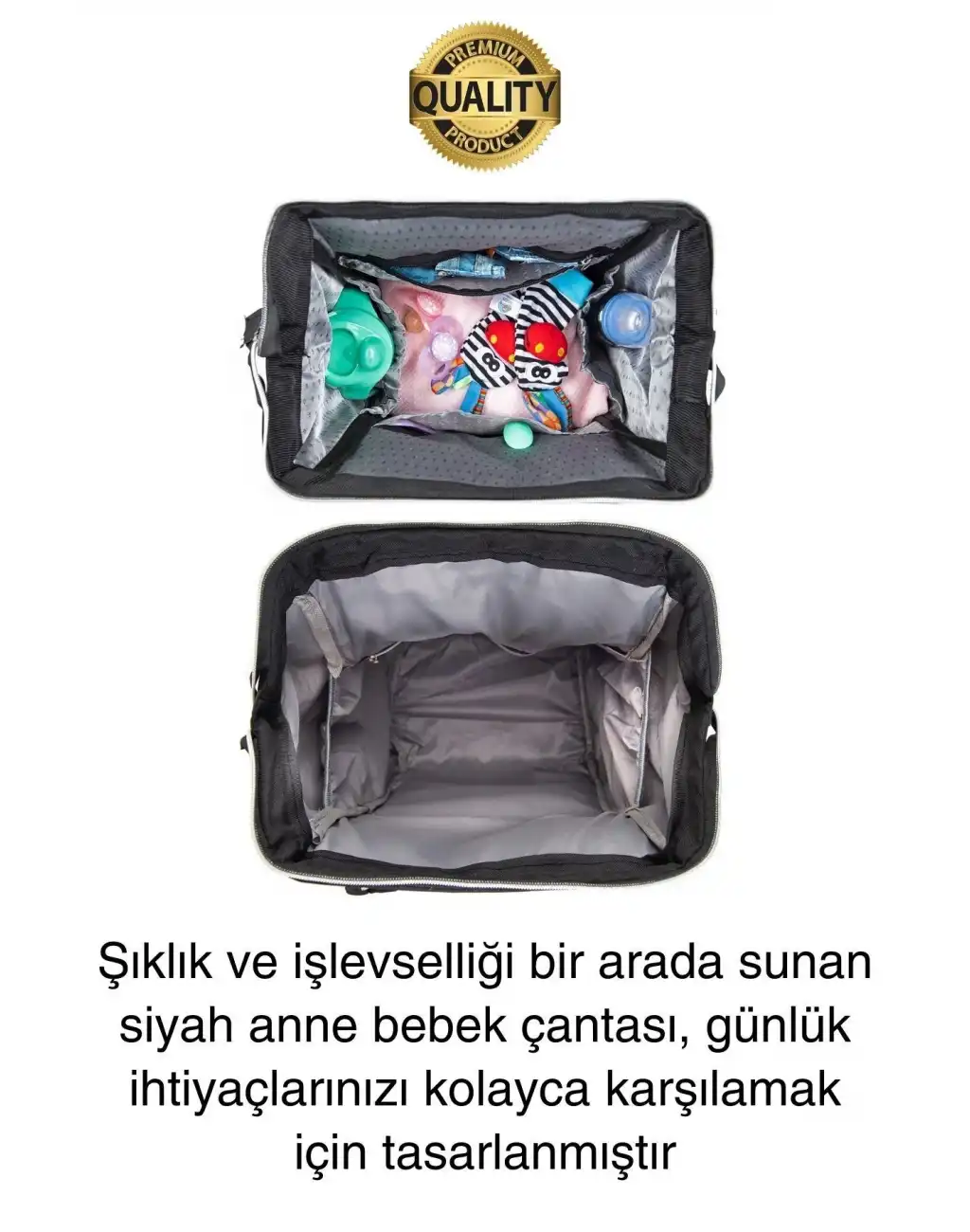 Premium Yeni Sezon Anne Bebek Sırt Çantası Çok Gözlü Termal Biberon Hazneli Askılı Büyük Geniş Rahat