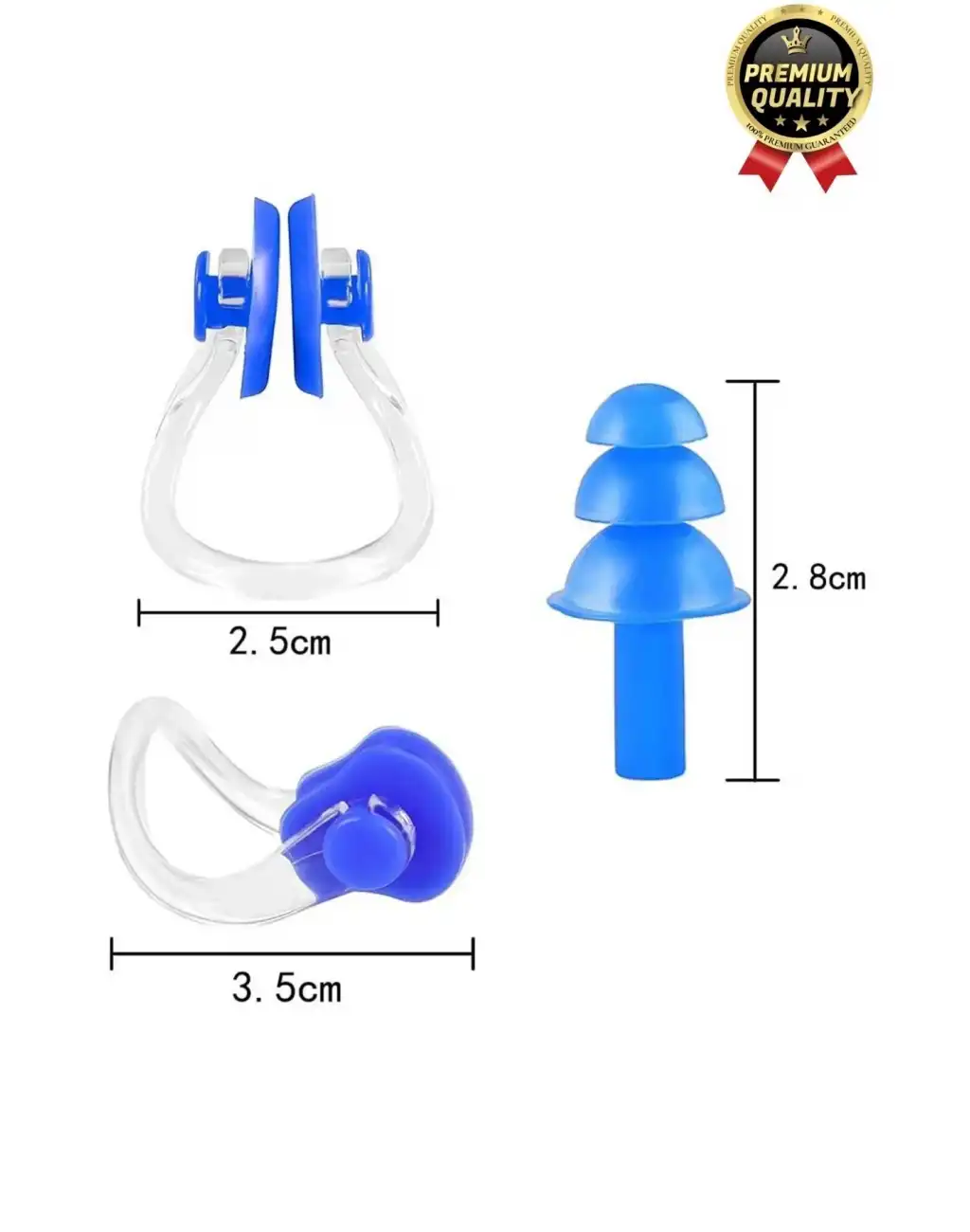 Profesyonel Elastik Silikon Kutulu Yüzme Dalış Uyku için Su Geçirmez Kulak ve Burun Klipsi Tıkacı