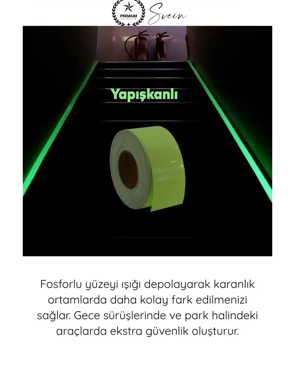 #Reflektör Karanlıkta Parlayan Fosforlu Reflektif Şerit Bant 35mm 1,5 Metre Motosiklet Bisiklet Otomobil Güvenlik Uyarı Etiketi Gece Görünürlük Dekorasyon Yapışkanlı Aksesuar Yol Koruma