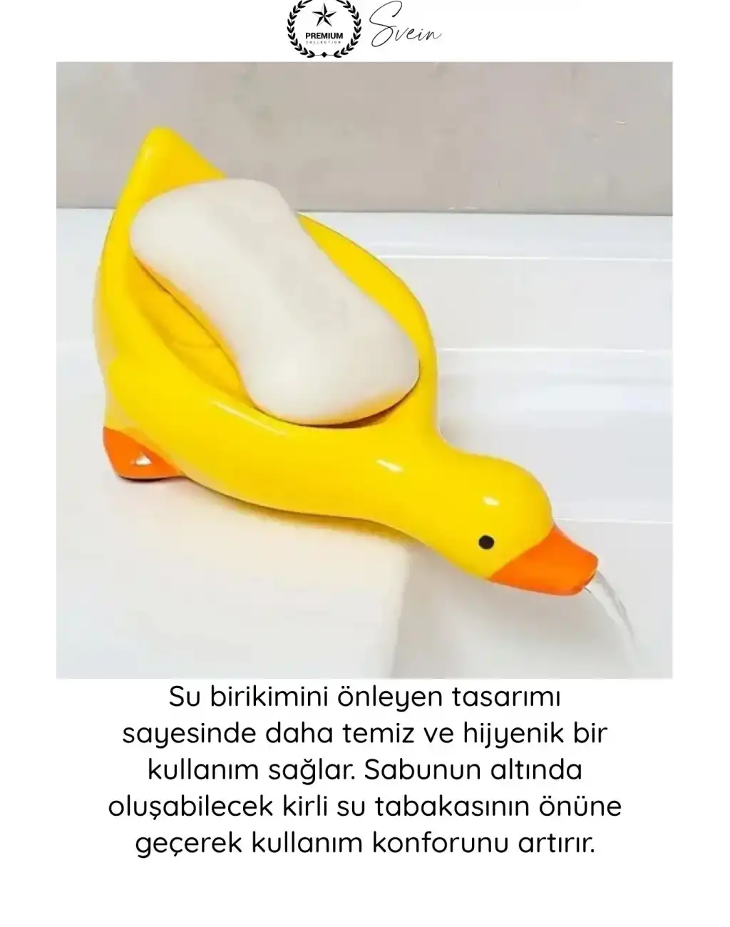 #Sabunluk Ördek Tasarımlı Sabunluk Delikli Su Tahliyeli ABS Plastik Banyo Lavabo Sabun Tutucu Dekoratif Dayanıklı Hijyenik Sarı Beyaz Tezgah Düzenleyici Aksesuar