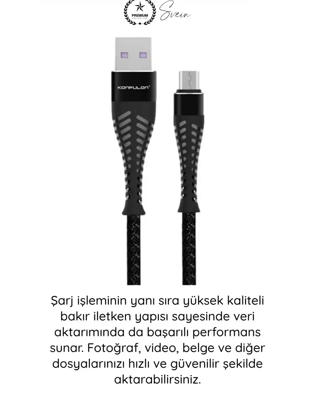 #ŞarjKablo Süper Hızlı Destekleyici S61 Micro USB Kablo 1.2M 2.1A Hızlı Şarj Veri Aktarım Naylon Örgülü Metal Uçlu Dayanıklı Android Telefon Tablet Powerbank Uyumlu Premium Şarj Kablosu Siyah