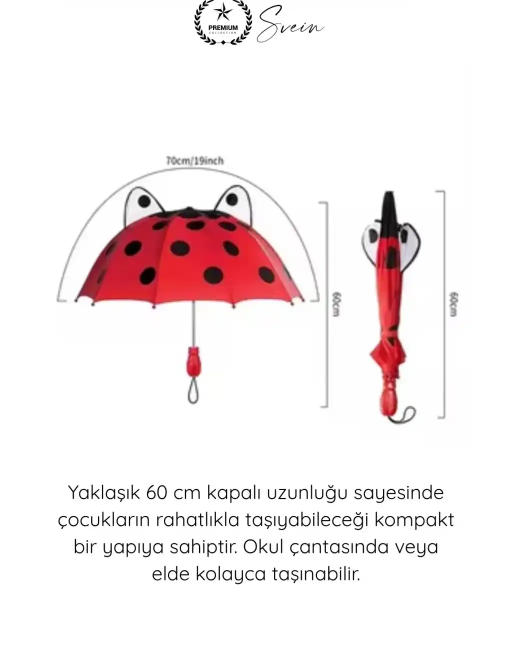 #Şemsiye Kaliteli Çocuk Şemsiyesi Uğurböceği Desenli Güvenlik Düdüklü Rüzgara Dayanıklı Hafif Çocuk Şemsiyesi Güvenli Açma Kapama Okul Kreş Yağmurluk Aksesuarı Sağlam Uzun Ömürlü