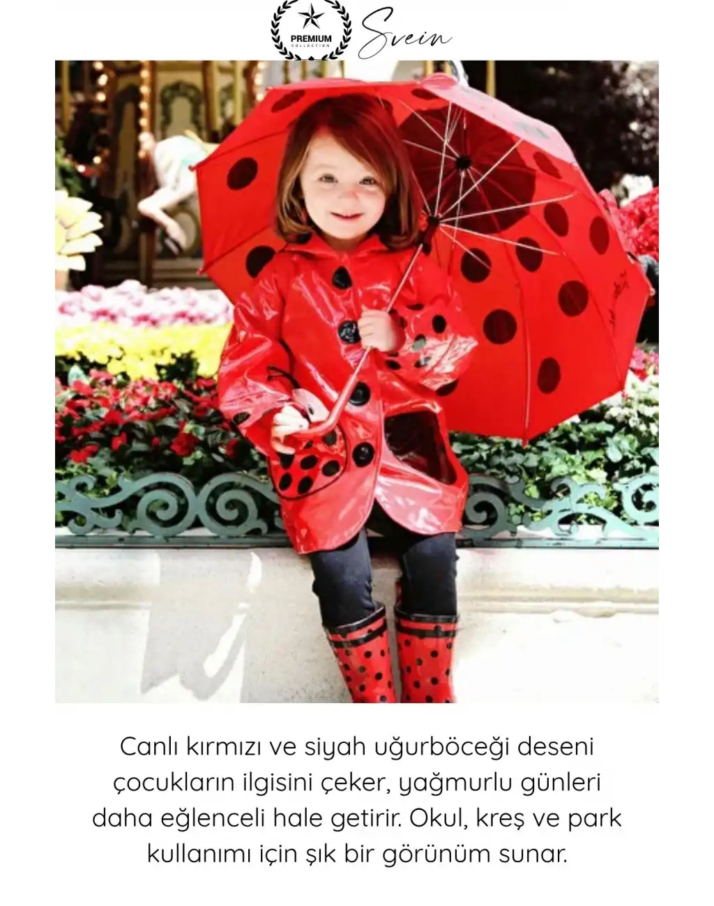 #Şemsiye Kaliteli Çocuk Şemsiyesi Uğurböceği Desenli Güvenlik Düdüklü Rüzgara Dayanıklı Hafif Çocuk Şemsiyesi Güvenli Açma Kapama Okul Kreş Yağmurluk Aksesuarı Sağlam Uzun Ömürlü