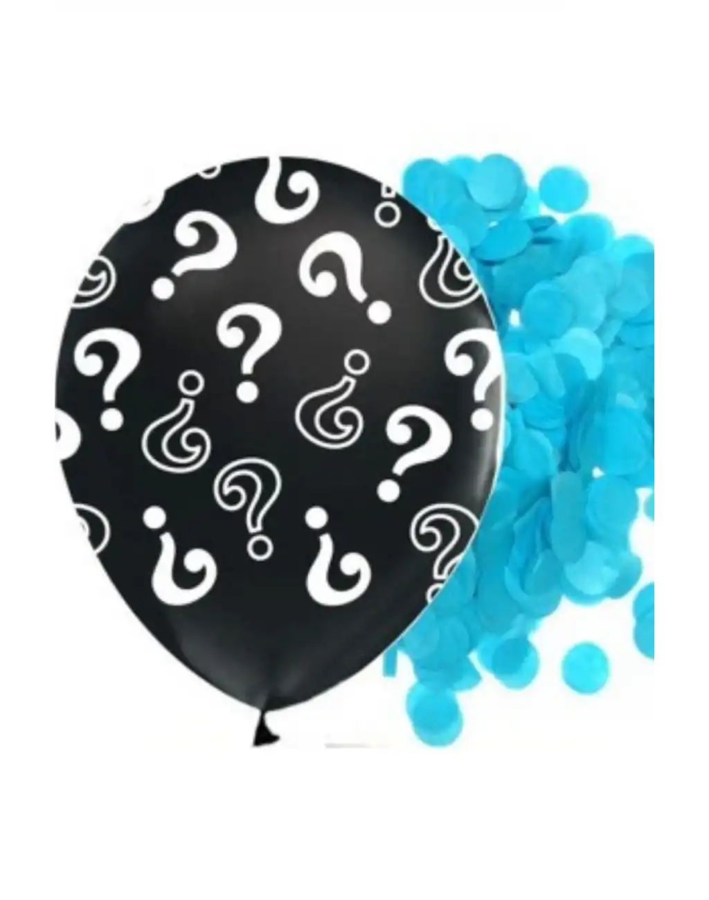 Siyah Soru İşareti Cinsiyet Belirleme Partisi Baby Shower Kız mı Erkek mi 18inç 45cm Konfetili Balon
