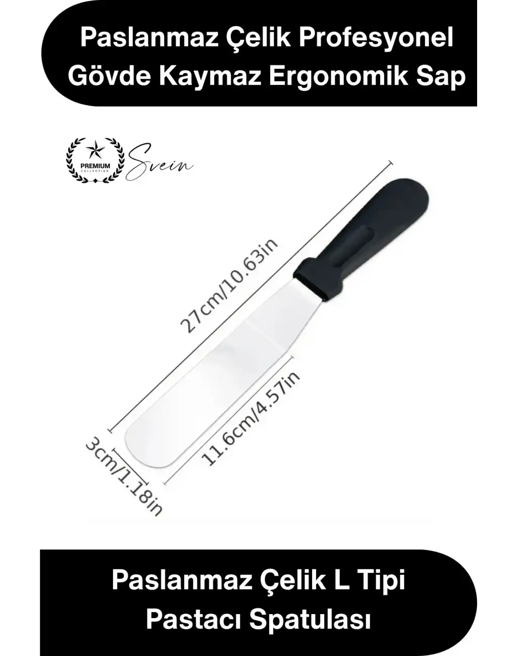 #Spatula Profesyonel Mutfak Ekipmanı Ergonomik Saplı Paslanmaz Çelik L Tipi Pastacı Spatulası Pasta Krema Düzeltme Şanti Ganaj Sürme Dekorasyon Kek Sıvama Açılı Spatula 27 cm
