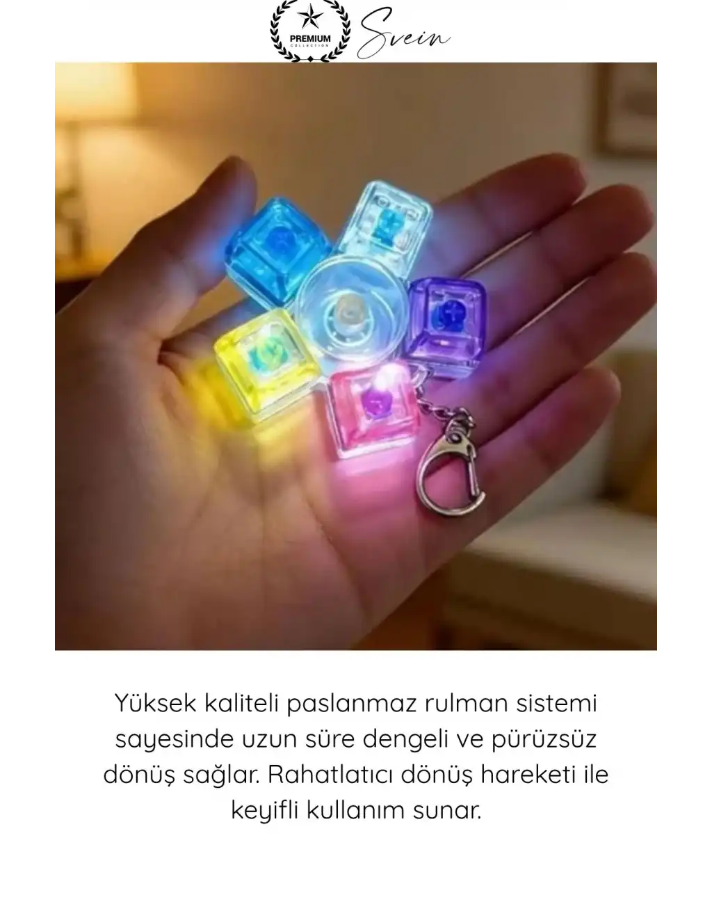 #StresKlavye Hediye Clicky Şeffaf Mekanik Switch Klavye Stres Çarkı Renkli Tuşlu Fidget Oyuncak Odaklanma Oyuncağı Dönen Sessiz Masaüstü Anti Stres Spinner Ergonomik Tasarım