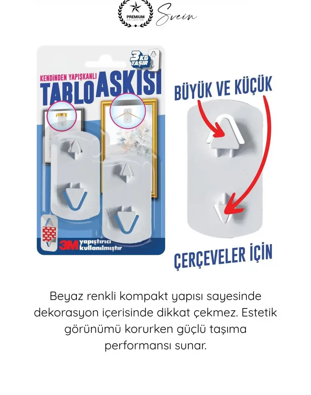 #TabloBandı Yapışkanlı Çivisiz Tablo Askısı 3M Güçlü Duvar Askı Aparatı Çerçeve Resim Saat Dekorasyon Asma Kancası Beyaz İki Yönlü İzolasyon Plastik Fayans Mermer Lake PVC Uyumlu Ev Ofis Montaj Çözümü