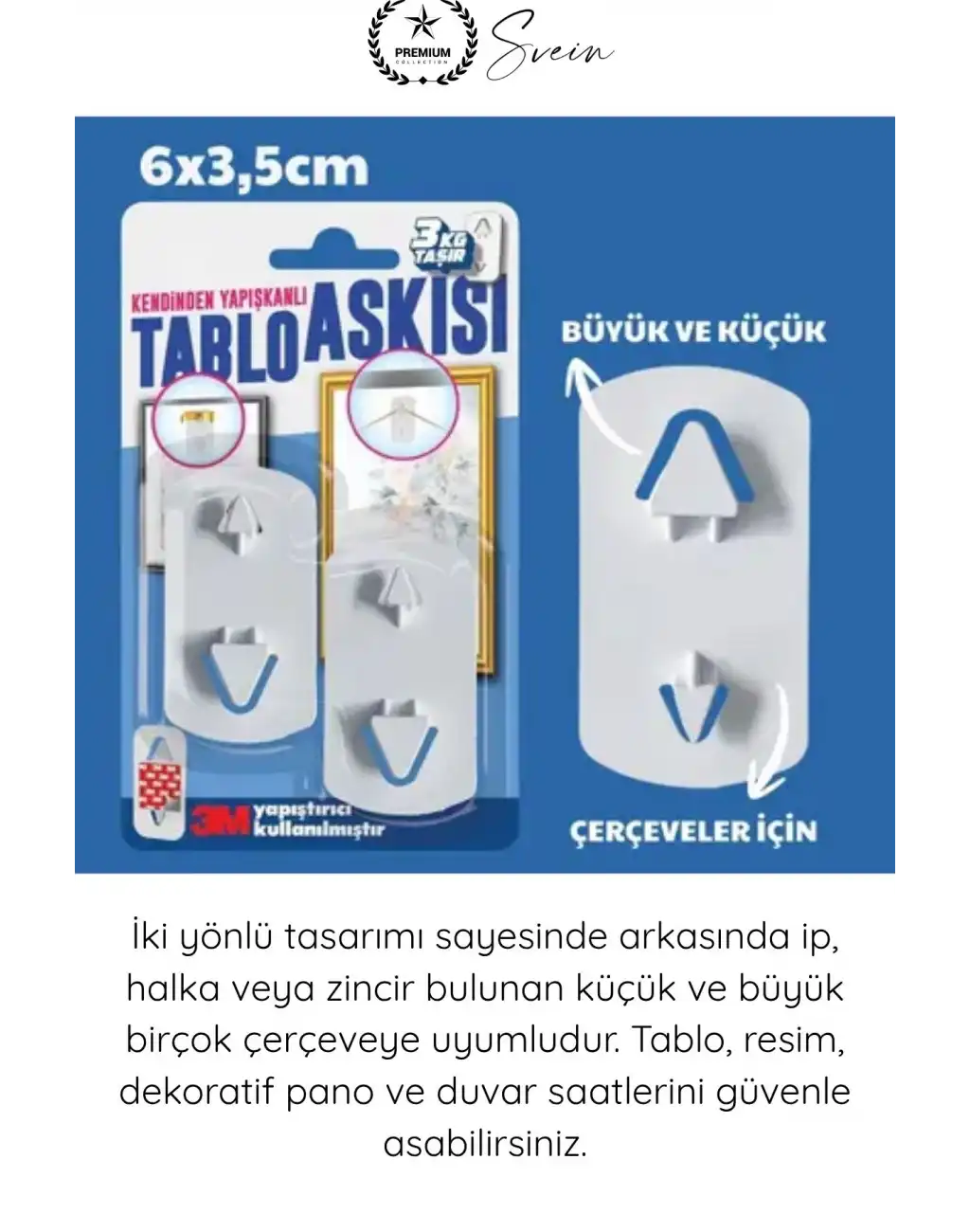 #TabloBandı Yapışkanlı Çivisiz Tablo Askısı 3M Güçlü Duvar Askı Aparatı Çerçeve Resim Saat Dekorasyon Asma Kancası Beyaz İki Yönlü İzolasyon Plastik Fayans Mermer Lake PVC Uyumlu Ev Ofis Montaj Çözümü