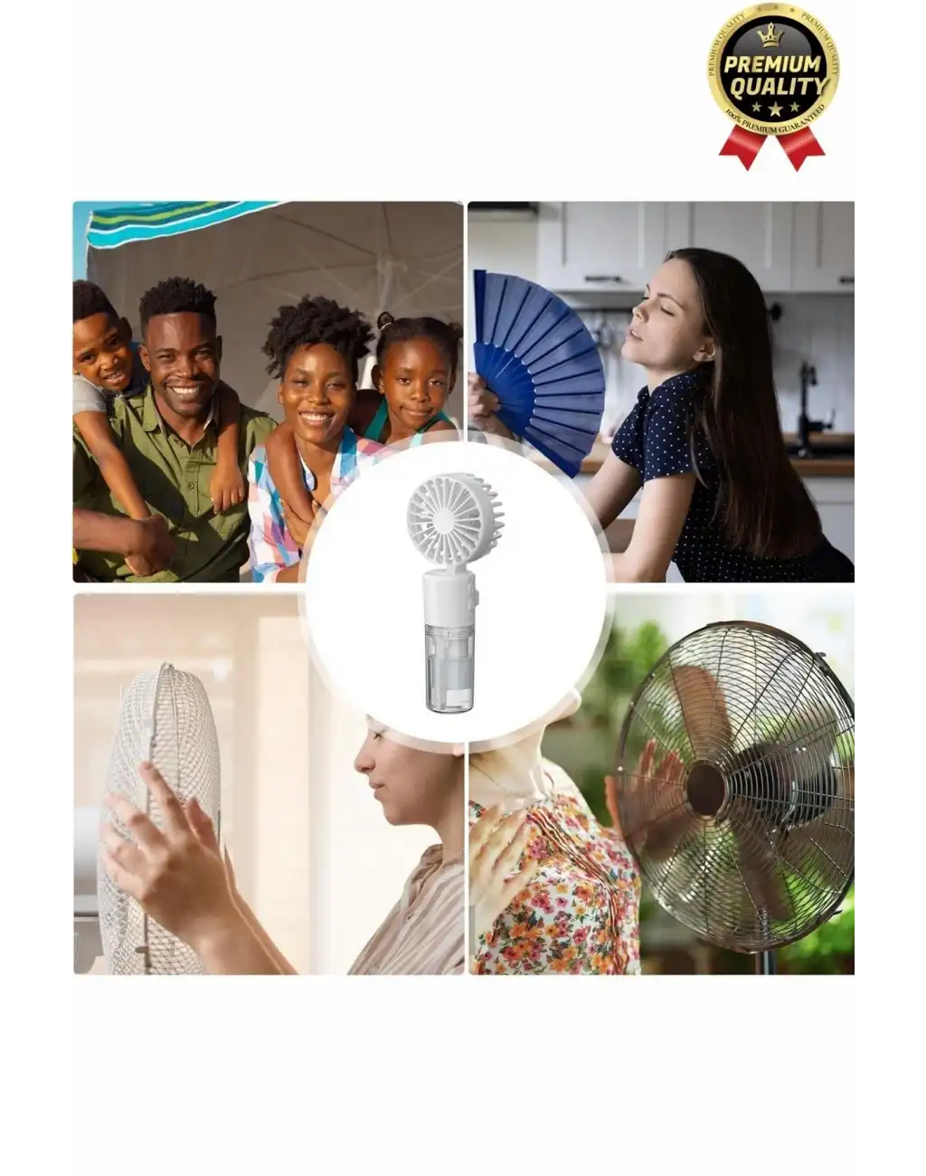 Taşınabilir Serinletici Klima Usb Şarjlı 3 Kademeli 1200 mAh Su Hazneli Püskürtmeli Mini Vantilatör