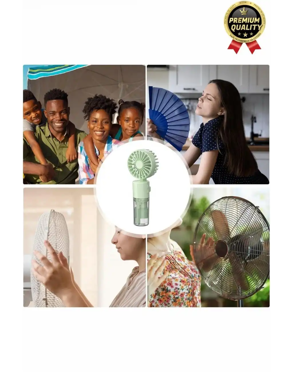 Taşınabilir Serinletici Klima Usb Şarjlı 3 Kademeli 1200 mAh Su Hazneli Püskürtmeli Mini Vantilatör