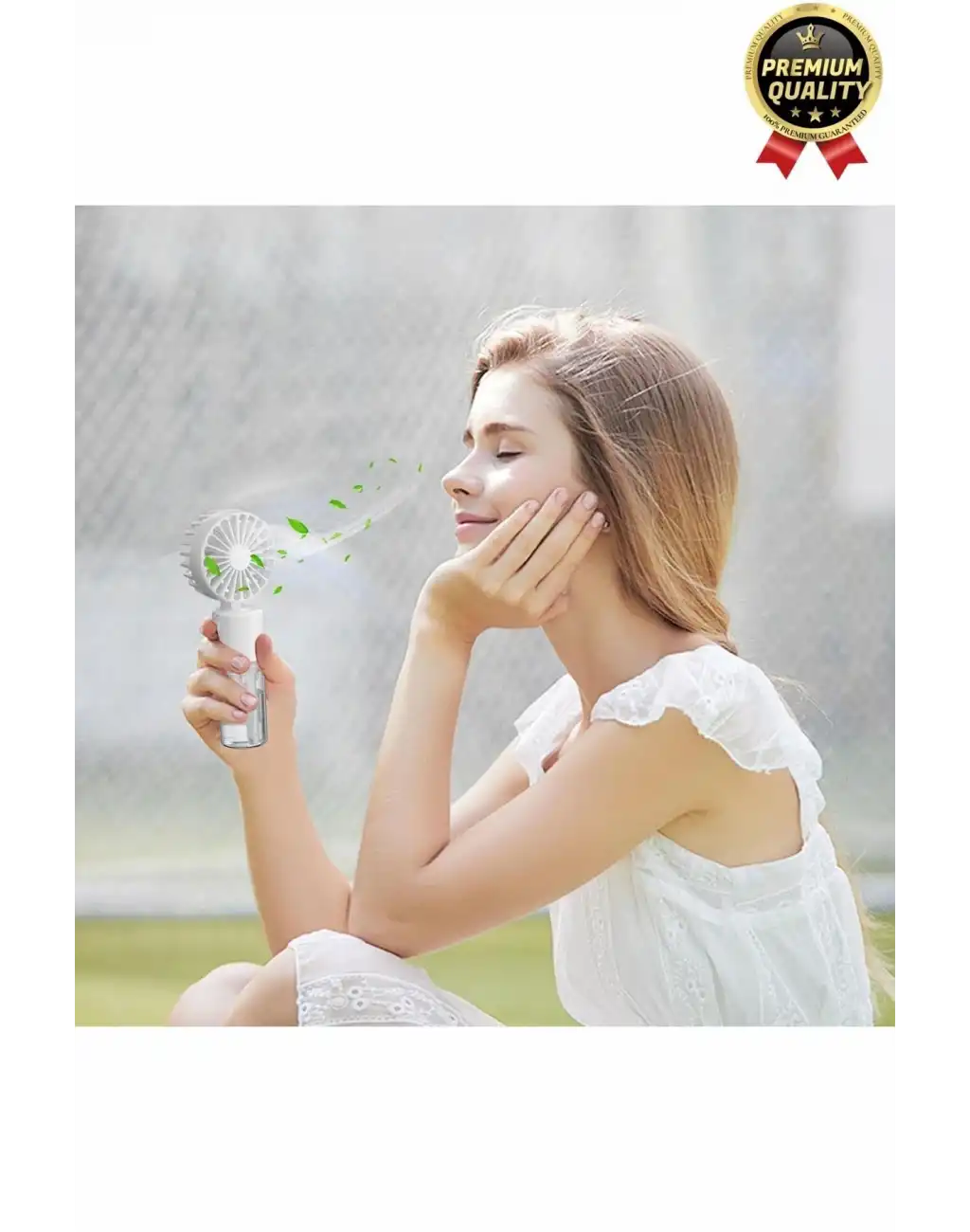 Taşınabilir Serinletici Klima Usb Şarjlı 3 Kademeli 1200 mAh Su Hazneli Püskürtmeli Mini Vantilatör
