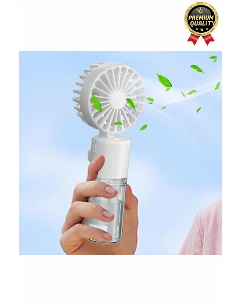 Taşınabilir Serinletici Klima Usb Şarjlı 3 Kademeli 1200 mAh Su Hazneli Püskürtmeli Mini Vantilatör
