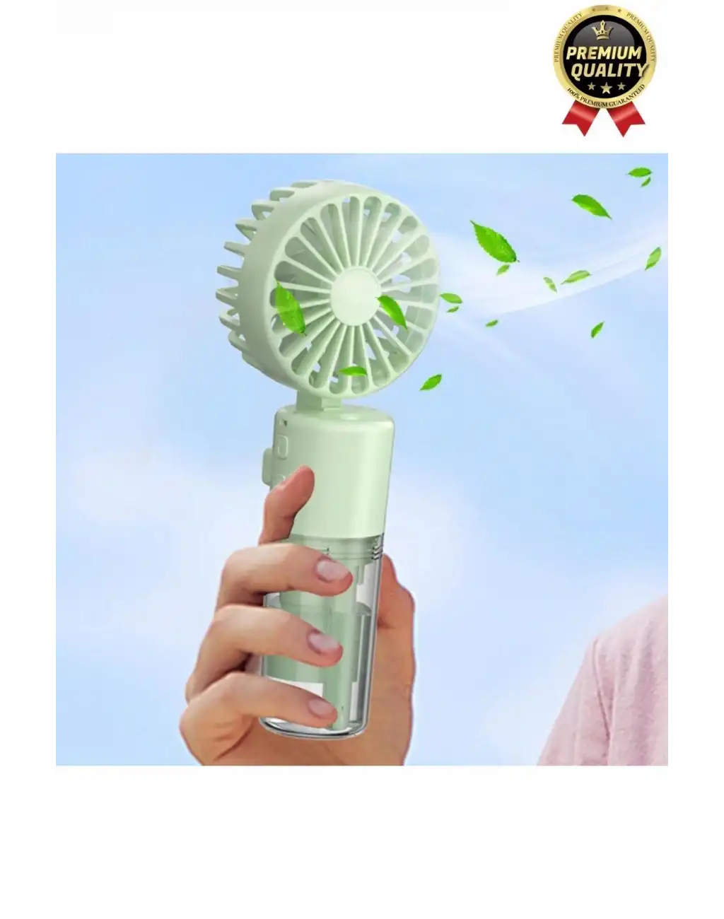 Taşınabilir Serinletici Klima Usb Şarjlı 3 Kademeli 1200 mAh Su Hazneli Püskürtmeli Mini Vantilatör