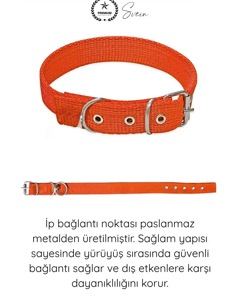 #Tasma Dokuma Köpek Boyun Tasması Turuncu 2,5x50 cm Ayarlanabilir Dayanıklı Gezdirme Tasması Paslanmaz Metal Tokalı Güçlü Kumaş Evcil Hayvan Yavru Orta Irk Konforlu Güvenli Aksesuar