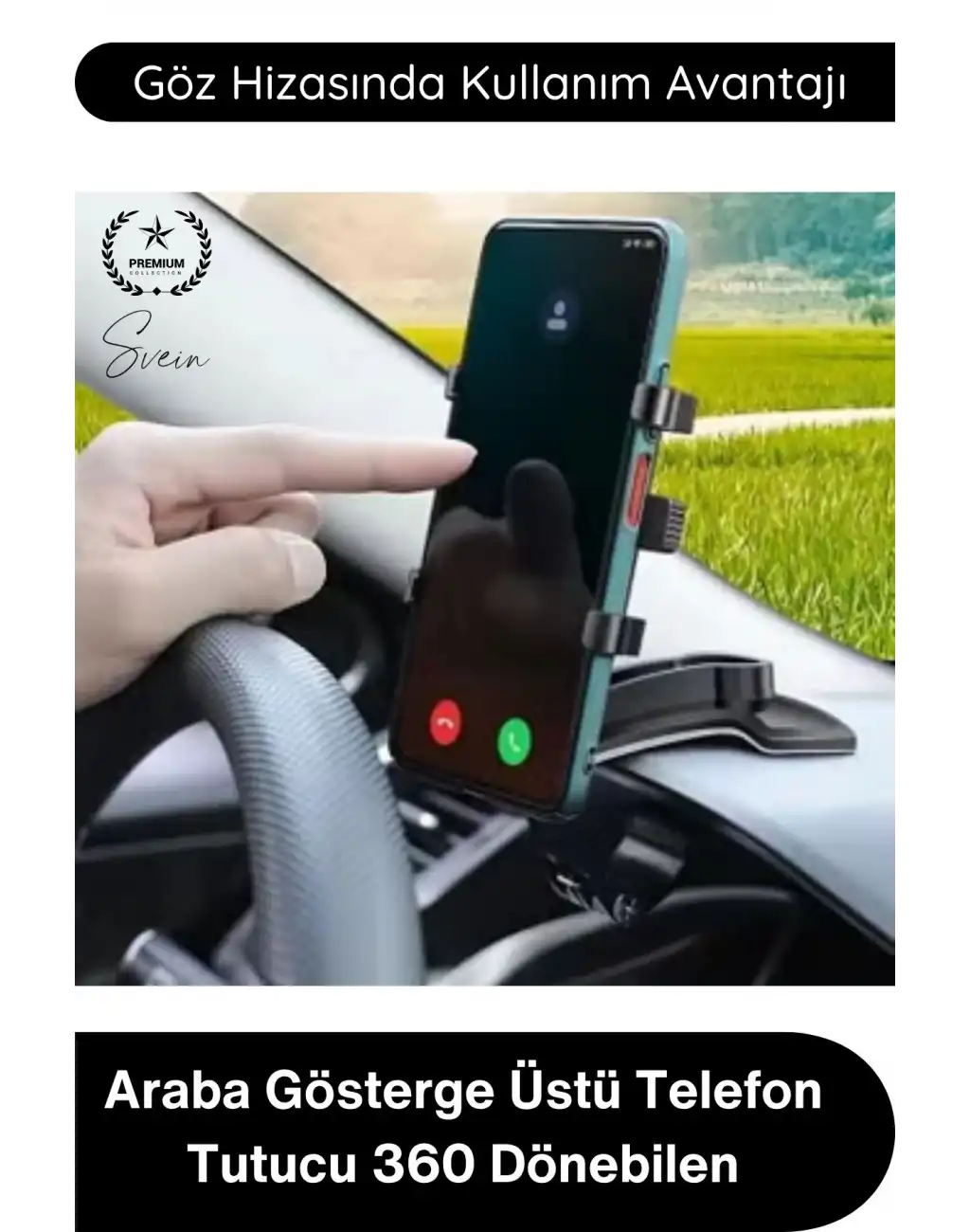 #TelefonTutucu Araba Gösterge Üstü Telefon Tutucu 360 Derece Dönebilen Oynar Başlıklı Araç İçi Navigasyon Aparatı Dikiz Aynası Güneşlik Uyumlu Klipsli Evrensel Akıllı Cihaz Standı