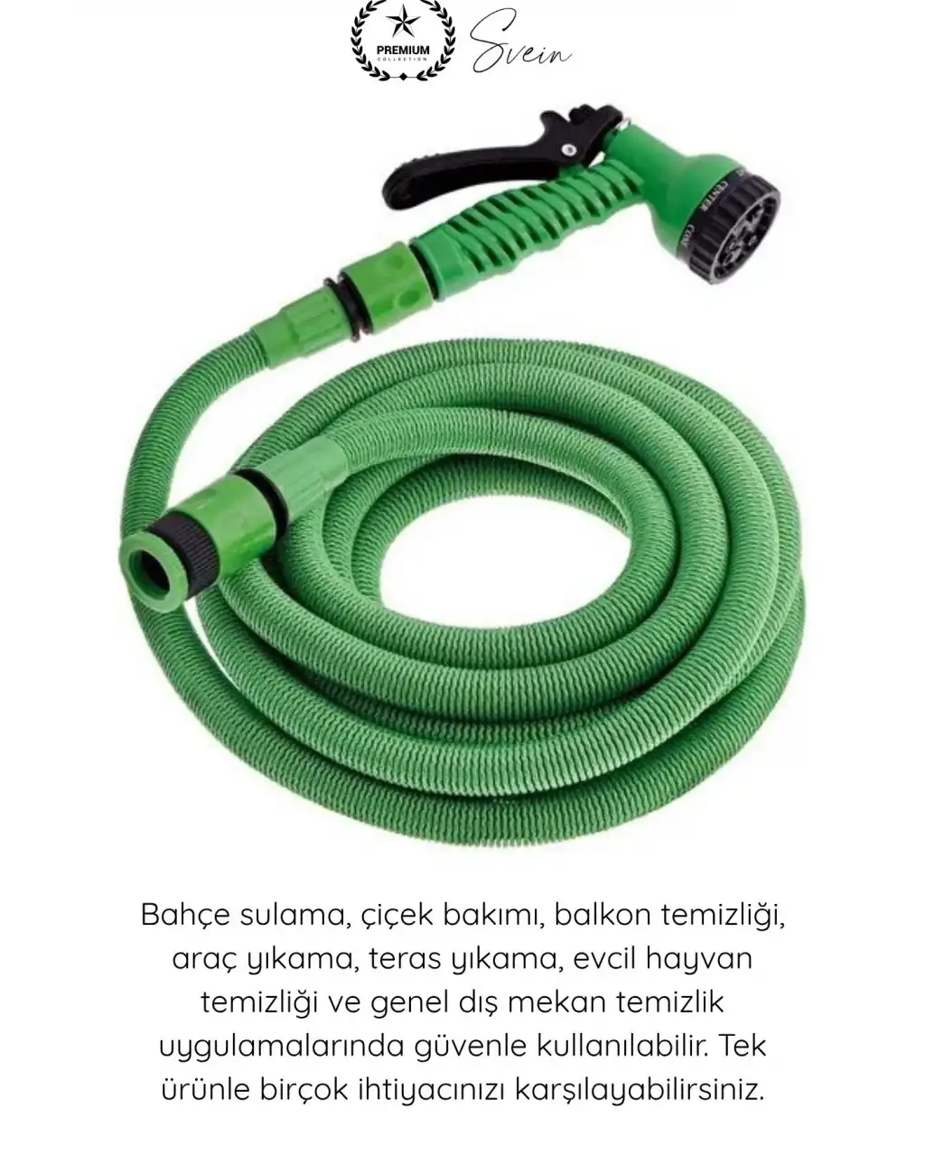#UzayanHortum 15 Metre Uzayan Esnek Bahçe Hortumu Seti 7 Fonksiyonlu Sulama Tabancası 1/2 İnç Adaptörlü Dayanıklı Hafif Katlanmaz Düğümlenmez Araç Yıkama Çiçek Balkon Peyzaj Temizlik Ekipmanı