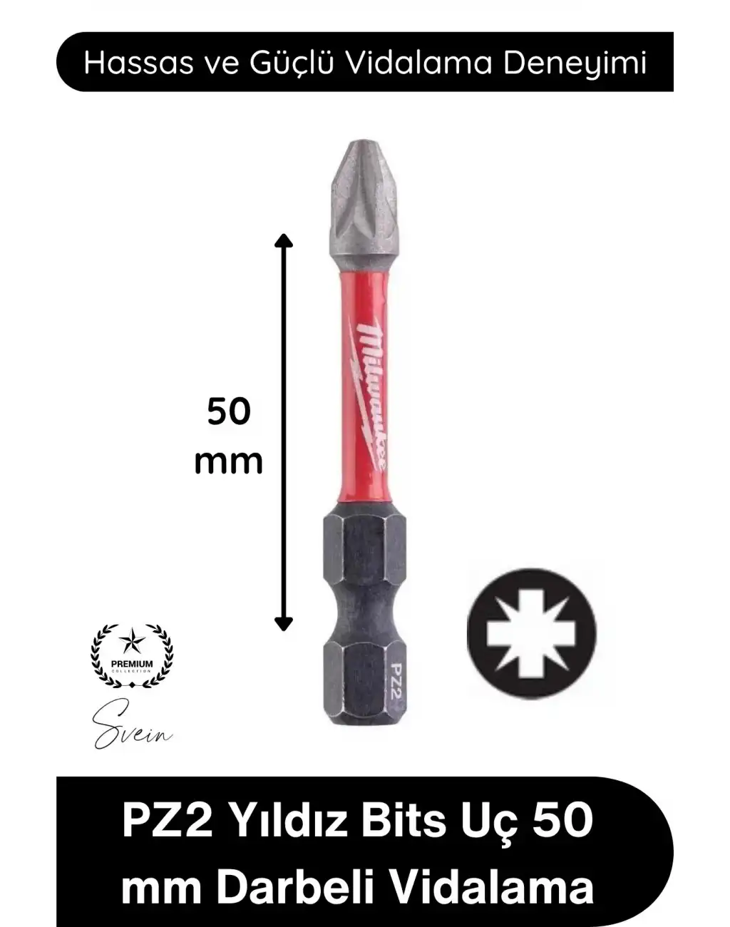 #Vidalama PZ2 Yıldız Bits Uç 50 Mm Darbeli Vidalama Tornavida Aksesuarı Profesyonel Çelik Şok Emici Dayanıklı Manyetik Güçlü Uzun Ömürlü Ağır Hizmet El Aleti Parçası