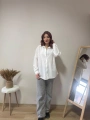 BEYAZ OVERSİZE BASIC GÖMLEK