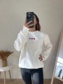 KALP NAKIŞLI SWEAT BEYAZ