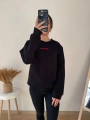 KALP NAKIŞLI SWEAT SİYAH