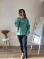 KALP NAKIŞLI SWEAT YEŞİL