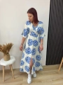 MAVİ DESENLİ ELBİSE