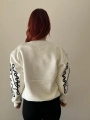 NAKIŞLI SWEAT BEYAZ