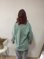 SU YEŞİLİ OVERSİZE BASIC GÖMLEK