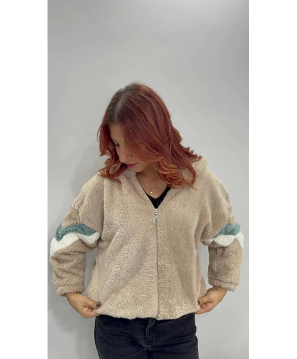 GARNİLİ FERMUARLI PELUŞ