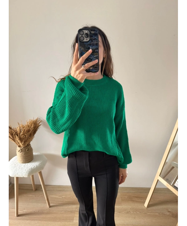 YEŞİL TRİKO KAZAK