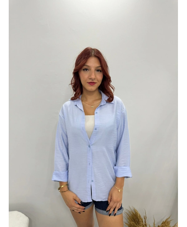 BUZ MAVİSİ BASIC GÖMLEK